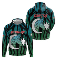 Personalized Azerbaijan Zip Hoodie Karabakh Horse Tattoo - Wonder Print Shop