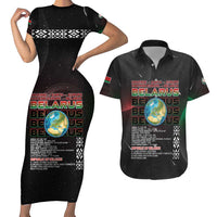 Belarus Couples Matching Short Sleeve Bodycon Dress and Hawaiian Shirt Information From The Universe - Wonder Print Shop