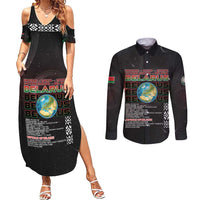 Belarus Couples Matching Summer Maxi Dress and Long Sleeve Button Shirt Information From The Universe - Wonder Print Shop