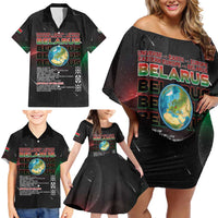 Belarus Family Matching Off Shoulder Short Dress and Hawaiian Shirt Information From The Universe - Wonder Print Shop