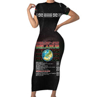 Belarus Family Matching Short Sleeve Bodycon Dress and Hawaiian Shirt Information From The Universe - Wonder Print Shop