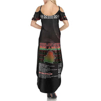 Belarus Family Matching Summer Maxi Dress and Hawaiian Shirt Information From The Universe - Wonder Print Shop