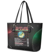 Belarus Leather Tote Bag Information From The Universe - Wonder Print Shop
