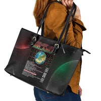 Belarus Leather Tote Bag Information From The Universe - Wonder Print Shop