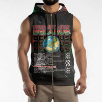 Belarus Sleeveless Zip Hoodie Information From The Universe - Wonder Print Shop