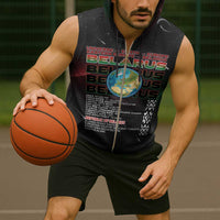 Belarus Sleeveless Zip Hoodie Information From The Universe - Wonder Print Shop