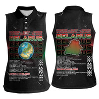 Belarus Women Sleeveless Polo Shirt Information From The Universe - Wonder Print Shop