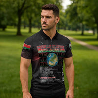 Belarus Zipper Polo Shirt Information From The Universe - Wonder Print Shop