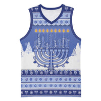 Hanukkah Christmas Basketball Jersey Love And Lights - Wonder Print Shop