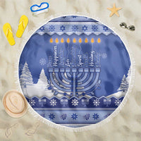 Hanukkah Christmas Beach Blanket Love And Lights - Wonder Print Shop