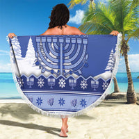 Hanukkah Christmas Beach Blanket Love And Lights - Wonder Print Shop