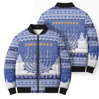 Hanukkah Christmas Bomber Puffer Jacket Love And Lights - Wonder Print Shop