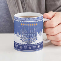 Hanukkah Christmas Ceramic Mug Love And Lights - Wonder Print Shop