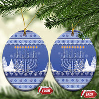 Hanukkah Christmas Ceramic Ornament Love And Lights - Wonder Print Shop