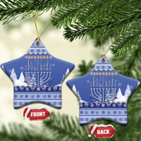 Hanukkah Christmas Ceramic Ornament Love And Lights - Wonder Print Shop