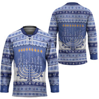 Hanukkah Christmas Hockey Jersey Love And Lights - Wonder Print Shop