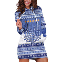 Hanukkah Christmas Hoodie Dress Love And Lights - Wonder Print Shop