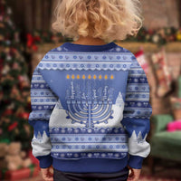 Hanukkah Christmas Kid Ugly Christmas Sweater Love And Lights - Wonder Print Shop