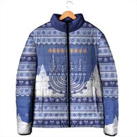 Hanukkah Christmas Padded Jacket Love And Lights - Wonder Print Shop