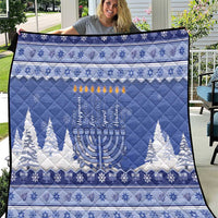 Hanukkah Christmas Quilt Love And Lights - Wonder Print Shop