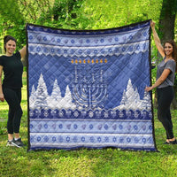 Hanukkah Christmas Quilt Love And Lights - Wonder Print Shop