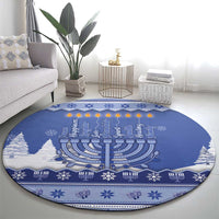 Hanukkah Christmas Round Carpet Love And Lights - Wonder Print Shop