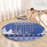 Hanukkah Christmas Round Carpet Love And Lights - Wonder Print Shop