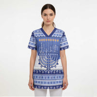 Hanukkah Christmas Scrub Top Love And Lights - Wonder Print Shop