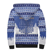 Hanukkah Christmas Sherpa Hoodie Love And Lights - Wonder Print Shop