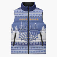 Hanukkah Christmas Sleeveless Puffer Jacket Love And Lights - Wonder Print Shop