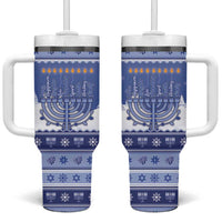 Hanukkah Christmas Tumbler With Handle Love And Lights - Wonder Print Shop