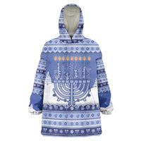 Hanukkah Christmas Wearable Blanket Hoodie Love And Lights - Wonder Print Shop