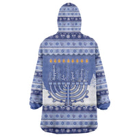 Hanukkah Christmas Wearable Blanket Hoodie Love And Lights - Wonder Print Shop