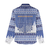 Hanukkah Christmas Women Casual Shirt Love And Lights - Wonder Print Shop