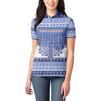 Hanukkah Christmas Women Polo Shirt Love And Lights - Wonder Print Shop