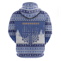 Hanukkah Christmas Zip Hoodie Love And Lights - Wonder Print Shop