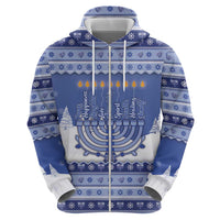 Hanukkah Christmas Zip Hoodie Love And Lights - Wonder Print Shop