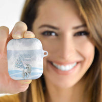 Magical Christmas AirPods Case Unicorn With Cotton Candy Xmas Tree - Wonder Print Shop