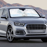 Magical Christmas Auto Sun Shade Unicorn With Cotton Candy Xmas Tree - Wonder Print Shop