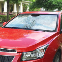 Magical Christmas Auto Sun Shade Unicorn With Cotton Candy Xmas Tree - Wonder Print Shop