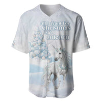 Magical Christmas Baseball Jersey Unicorn With Cotton Candy Xmas Tree - Wonder Print Shop