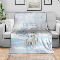 Magical Christmas Blanket Unicorn With Cotton Candy Xmas Tree - Wonder Print Shop
