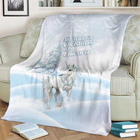 Magical Christmas Blanket Unicorn With Cotton Candy Xmas Tree - Wonder Print Shop