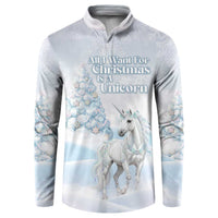 Magical Christmas Button Sweatshirt Unicorn With Cotton Candy Xmas Tree - Wonder Print Shop