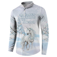 Magical Christmas Button Sweatshirt Unicorn With Cotton Candy Xmas Tree - Wonder Print Shop