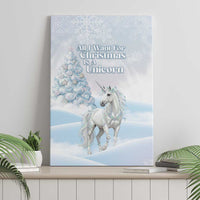 Magical Christmas Canvas Wall Art Unicorn With Cotton Candy Xmas Tree - Wonder Print Shop