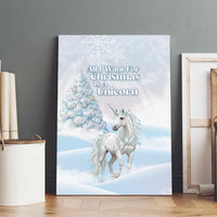 Magical Christmas Canvas Wall Art Unicorn With Cotton Candy Xmas Tree - Wonder Print Shop
