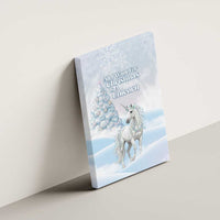 Magical Christmas Canvas Wall Art Unicorn With Cotton Candy Xmas Tree - Wonder Print Shop