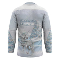 Magical Christmas Hockey Jersey Unicorn With Cotton Candy Xmas Tree - Wonder Print Shop