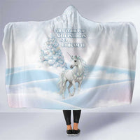 Magical Christmas Hooded Blanket Unicorn With Cotton Candy Xmas Tree - Wonder Print Shop